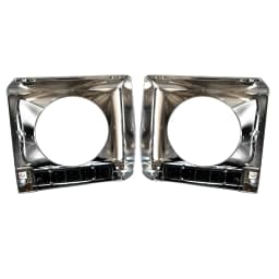Headlight Trim Bezel With LED Fits Mercedes-Benz G Class W463 G550 G500 G63 1990 1991 1992 1993 1994 1995-2018 Chrome Black