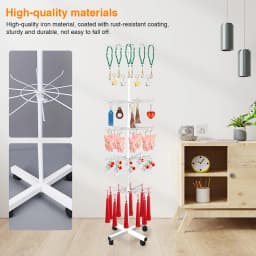 6 Tier Rotating Display Stand with Height Adjustable Retail Display Rack Rotating Display Rack for Hat Sock Underwear Snack