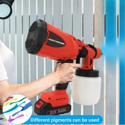 2 Battery Cordless Paint Sprayer Fence Wall Airless 21V HVLP Spray Gun UK Stock
