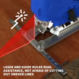 1500W Electric Jigsaw, 6 Speeds, Laser Guide, LED Light, Electric Saw to Cut Wood Wood Cutter Jigsaw,Wood,Steel,Plastic Cutting