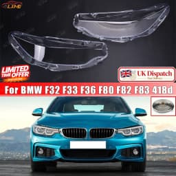 Car headlight lampshade is suitable for BMW F32 F33 F36 F80 F82 F83 418d 1 pair of headlamp lens + tape headlamp lamp shell
