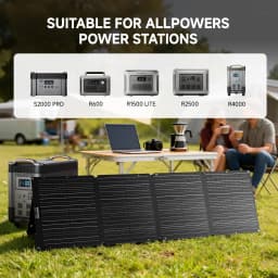 ALLPOWERS Foldable Portable Solar Panel 400W / 200W / 140W / 100W Solar Generator Charger & Solar Output for Power Station Camping RV