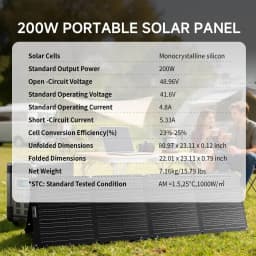 ALLPOWERS Foldable Portable Solar Panel 400W / 200W / 140W / 100W Solar Generator Charger & Solar Output for Power Station Camping RV
