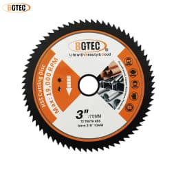 BGTEC Dia75mm 1pc Superthin Cutting Disc HSS Soft Metal Cutter Copper Pipe Aluminum Wood Mini Grinder Bore10mm Saw Blade 3inch