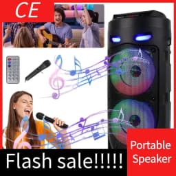 Wireless Subwoofer HiFi Boombox 25W Portable Bluetooth Speaker Family Karaoke Party Big Power Stereo Speaker For Outdoor Camping