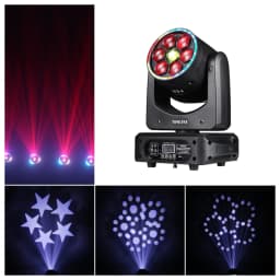 150W Bee Eye Gobo Moving Head Lights 6X12W RGBW Stage Lights DMX512 DJ Lights For Disco Party Club Bar Show