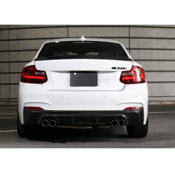 MagicKit Rear Bumper For BMW F22 Coupe M Sport M240i 2014-2020 Carbon Fiber Look Sport Rear Bumper Lip Diffuser