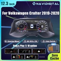 12.3‘’inch LCD Digital Cluster For Crafter 2019-2020 Years Man Tge 2021 VW T6.1 2019-2023 Caddy 2022-2025 Year Digital Dashboard