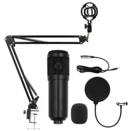 1 Set USB Condenser Microphone Live Streaming Studio Recording Gaming Kit With Mic Mount