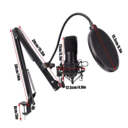 1 Set USB Condenser Microphone Live Streaming Studio Recording Gaming Kit With Mic Mount