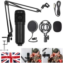 1 Set USB Condenser Microphone Live Streaming Studio Recording Gaming Kit With Mic Mount