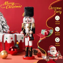 30cm Nutcracker Soldier Puppet Christmas Ornament Creative Doll Home Office Desktop Decoration Children's Gift
