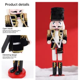 30cm Nutcracker Soldier Puppet Christmas Ornament Creative Doll Home Office Desktop Decoration Children's Gift