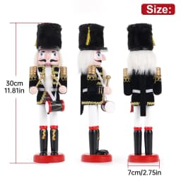 30cm Nutcracker Soldier Puppet Christmas Ornament Creative Doll Home Office Desktop Decoration Children's Gift