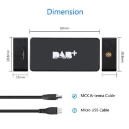 ESSGOO External DAB / DAB+ Digital Radio USB Adapter Box Receiver Digital Tuner For Android Car Stereo Radio