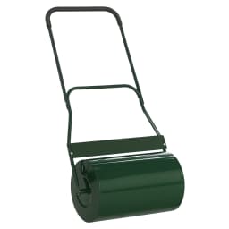 Outsunny 40L Garden Lawn Roller, Water Sand Filled Outdoor Grass Roller, Φ32cm Heavy Duty Metal Lawn Push Rolling Tool