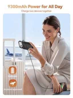 NEWDERY 9300mAh Battery Case for iPhone 17 Pro Max Portable Power Bank 20W Rechargeable Charger Case
