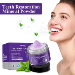 50g Purple Teeth Bleaching Powder Improve Bad Breath Reduce Plaque Stain Oral Hygiene Care Clean Teeth Whitening Powder