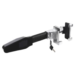 Car Steering Wheel Lock with Alarm, Key Lock, Steering Wheel Lock, 2 Keys, Suitable for Cars Vans Trucks SUVs Etc, Black