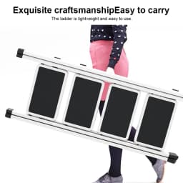 2 Step Foldable Heavy Duty Stepladder Household Anti-Slip Step Stool (Black)