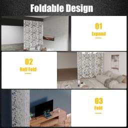 12PCS Partition Wall Room Divider Hollow Flowers Hanging Screen, Hanging Room Divider Screens Made, For Decoration Home,White