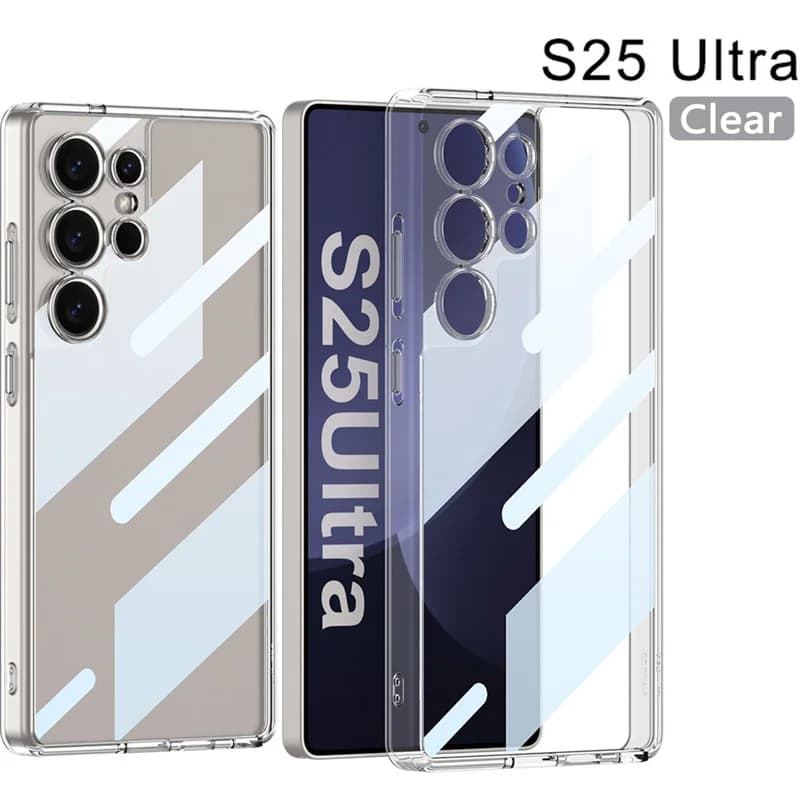 Clear Phone Case For Samsung Galaxy S25 S24 S23 S22 S21 S20 Ultra Plus Soft Cases For Samsung S25 EDGE S24 S23 S21 S20 FE Cover