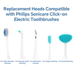 Compatible with Philips Sonicare Electric Toothbrush Replacement Toothbrush Brush Heads, Multifunctional Brush Head for Sonicare