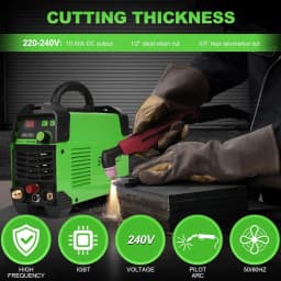 SPRIGHOLLY Plasma Cutter 50Amp 240V HF Non-Touch Pilot Arc Plasma Cutting Machine, 3/5"(16 mm) Max Cut New Upgrade CUT50L