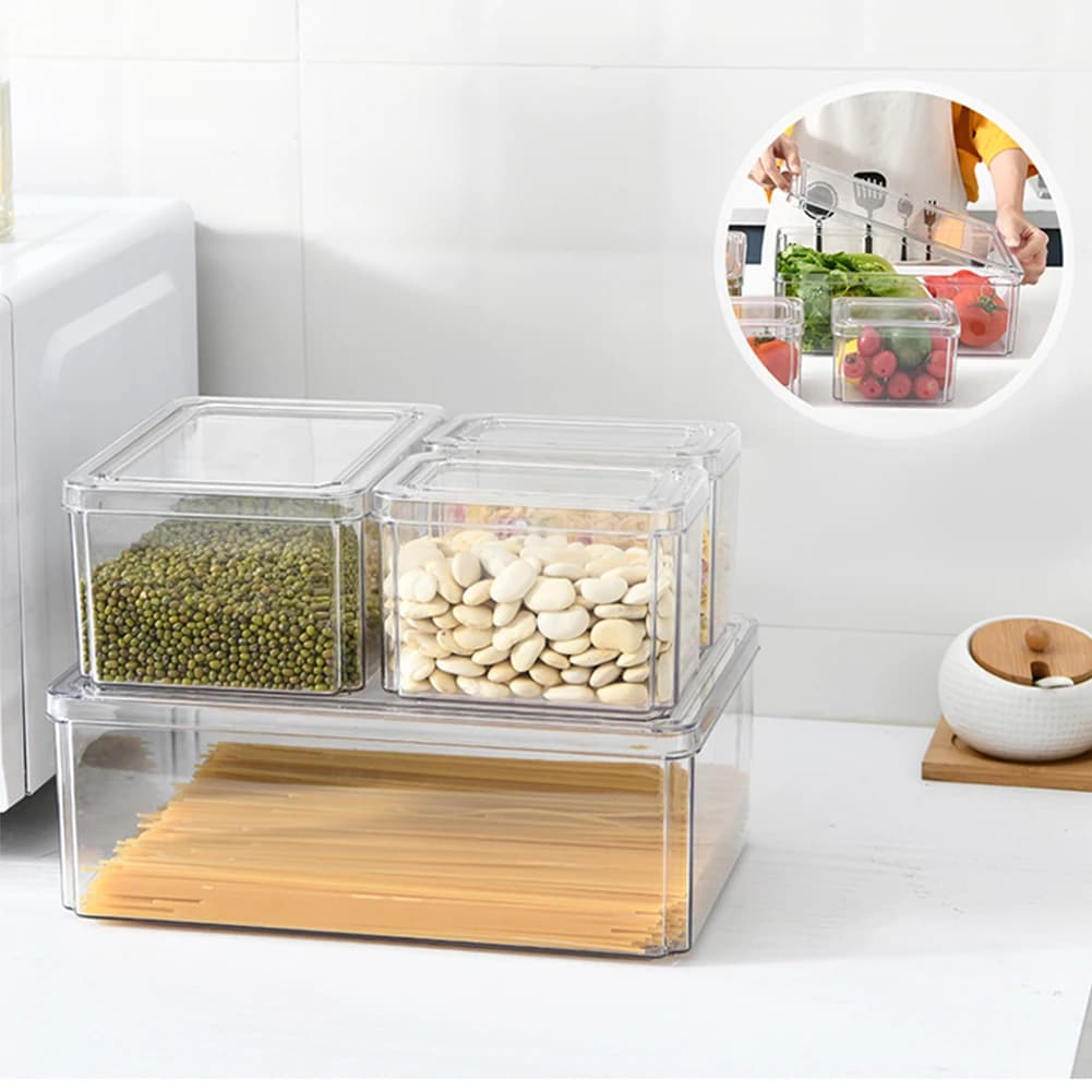 【Breeins】Set of 3 Transparent Food Storage Containers