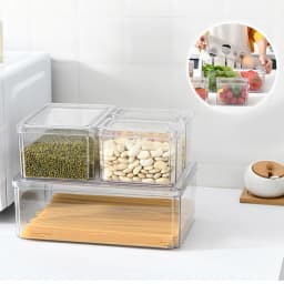【Breeins】Set of 3 Transparent Food Storage Containers