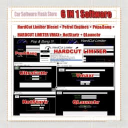ECU Software 6 IN 1 PACKAGE HardCut Limiter Diesel + Petrol Engine UltraCuttr + Pop&Bang + HARDCUT VMAX + HotStartr + QLaunchr