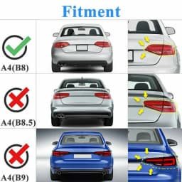 M4 Style Rear Spoiler Wing For 2008-2016 Audi A5 B8 B8.5 2Dr Coupe Gloss Black