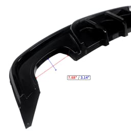 Rear Bumper Diffuser Lip Splitter For BMW 1 Series E82 M Sport Coupe 118d 120d 135i 125i  with LED 2007 2008 2009 2010 2012 2013