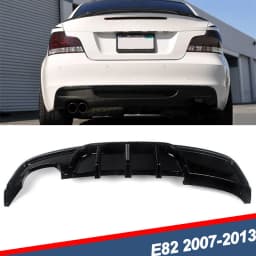 Rear Bumper Diffuser Lip Splitter For BMW 1 Series E82 M Sport Coupe 118d 120d 135i 125i  with LED 2007 2008 2009 2010 2012 2013