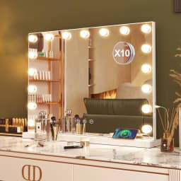 Vanity Hollywood Mirror 17 LED Makeup Light Up Mirror Dressing USB Charging Port