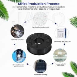 JAYO 3D PETG/PETG Transparent Filament 1.75mm Filament For Bambu FDM 3D Printer PETG Neatly Wound 3D Printing Material 4Rolls