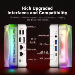 Firebat Mn56 Mini Pc Amd Ryzen 7 8745Hs, 16Gb Ddr5 512Gb Ssd, Windows 11 Pro, Wifi 6 Bt 5.2, 8-Core Gaming/Office Mini Desktop
