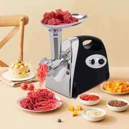 Electric Meat Mincer Grinder and Sausage Maker, 800W Food Grinding Mincing Machine Copper Motor, 3 Different Cutting Plates