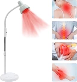 Infra Red Lamp with 275W High Power Light Source, Single Head Type Far Infrared Therapy Lamp, 360°Rotating Infrared Light Device