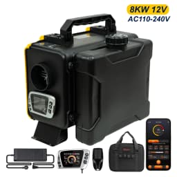 8KW Diesel Parking Heater 12V/220V Portable Toolbox Night Heater With Bluetooth APP Ventilation Mode For Trucks Boats Home RV
