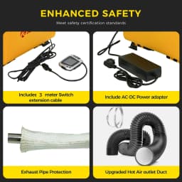 8KW Diesel Parking Heater 12V/220V Portable Toolbox Night Heater With Bluetooth APP Ventilation Mode For Trucks Boats Home RV
