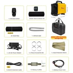8KW Diesel Parking Heater 12V/220V Portable Toolbox Night Heater With Bluetooth APP Ventilation Mode For Trucks Boats Home RV