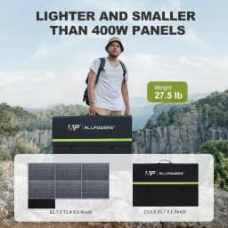 ALLPOWERS Foldable Solar Panel 600W High-Efficiency Solar Charger IP66 Waterproof with Solar Output for RV Off-Grid Camping home