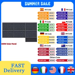 ALLPOWERS Foldable Solar Panel 600W High-Efficiency Solar Charger IP66 Waterproof with Solar Output for RV Off-Grid Camping home
