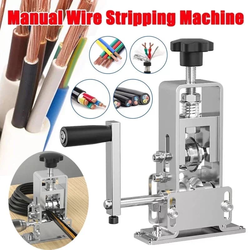Manual Tool Pliers Wire Stripping Machine Wire 1-25MM Scrapping Copper Wire Peeler Powered/Hand Crank Dual-drive Wire Stripper