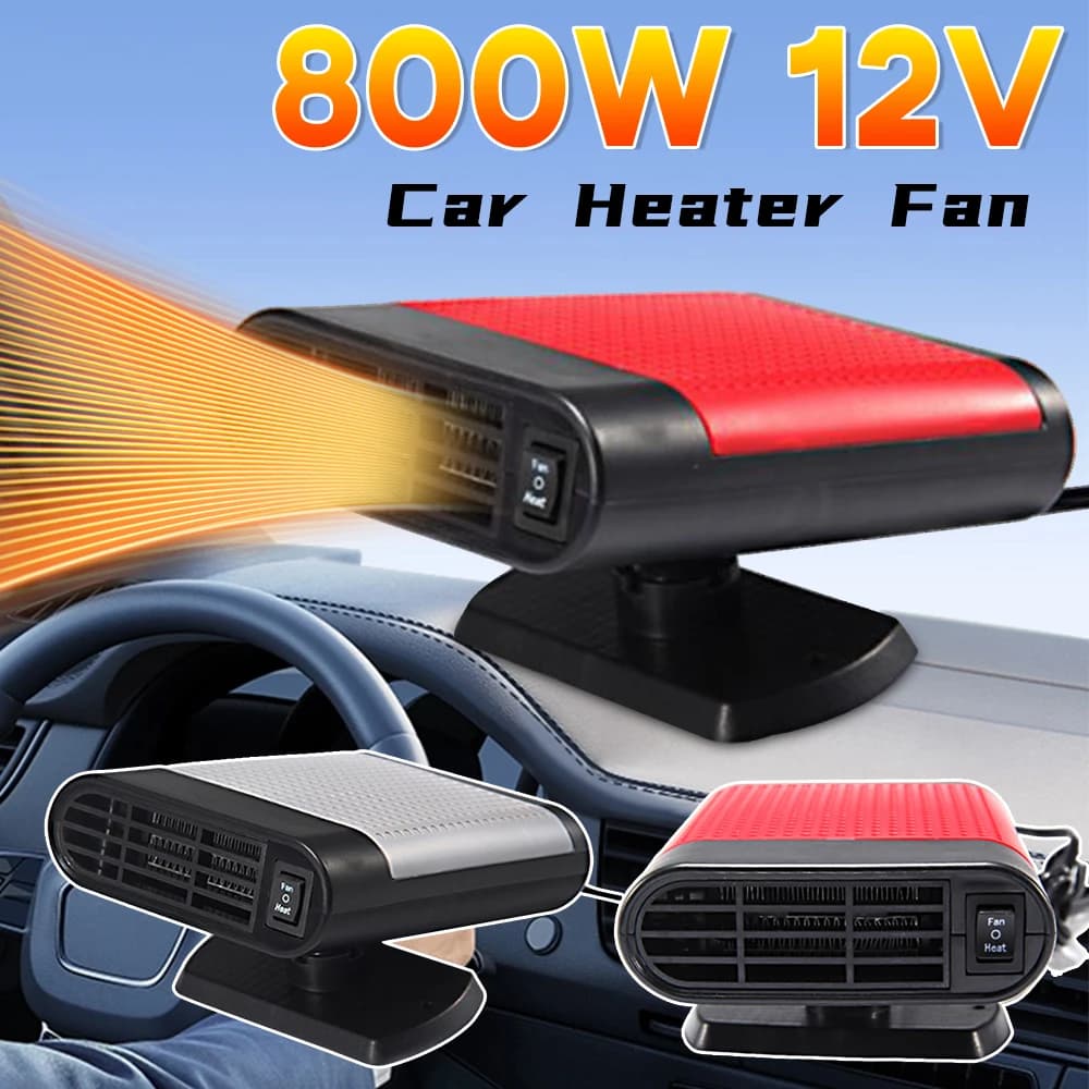 800W Car Heater 12V Electric Cooling Heating Fan Electric Heater Fan Windshield Defogging Demister Defroster Car supplies