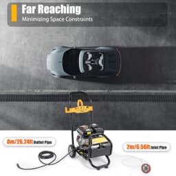 7.5HP Pressure Washer 3400RPM 2200PSI High Pressure Washer Machine with 5 Different Nozzles Outlet Inlet Pipe