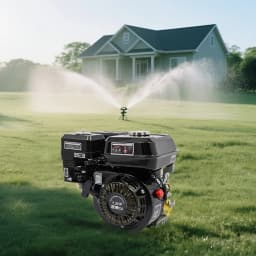 7.5HP 212cc Engine 4-Stroke OHV, 20mm Shaft 3600RPM Air Cooled Motor with Oil Alert Low Oil Shut-Off for Pump Generator Mower (Hand Pull Start)