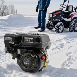 7.5HP 212cc Engine 4-Stroke OHV, 20mm Shaft 3600RPM Air Cooled Motor with Oil Alert Low Oil Shut-Off for Pump Generator Mower (Hand Pull Start)
