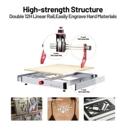 Twotrees TTC450 Ultra High Precision CNC Router 3-Axis/4-Axis Milling Cutting Machine 500W Spindle Carving Metal CNC Engraver